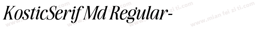KosticSerif Md Regular字体转换